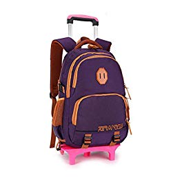 YUB Rolling Backpacks Children School Bag Trolley Shoulder Bag for Boys and Girls
