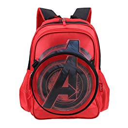 YOURNELO Boy's Cool 3D DC Comics Marvel's The Avengers School Backpack