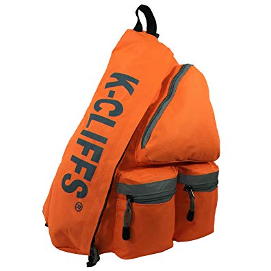 K-Cliffs Reflective Sling Backpack/Body Bag Messenger/Bag Daypack/School Student Book Bag with Safety, Bright, Stripe Orange