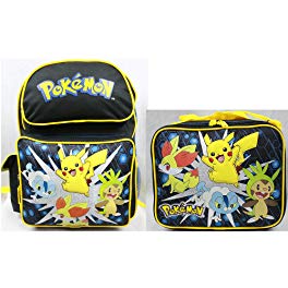 NEW Pokemon Large Backpack + Pokemon Lunch Bag Set