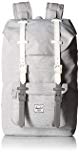 Herschel Supply Co. Little America Mid-Volume Backpack, Light Grey Crosshatch/White Rubber/Blueprint stripe, One Size