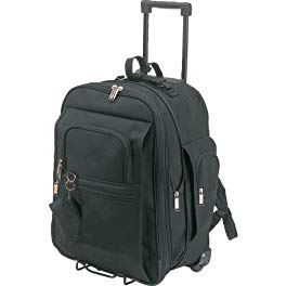 Black - Expandable School Rolling Backpack on Wheels