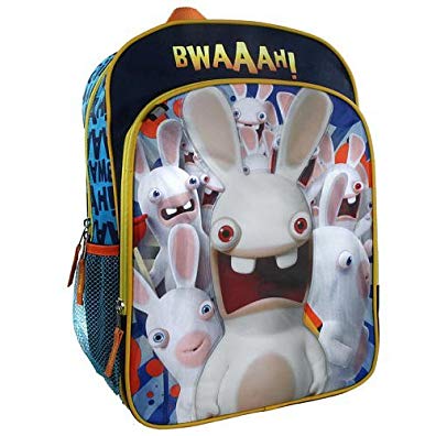 Rabbids Boy's Backpacks - Black and Blue with Yellow Trim by Accessory Innovations