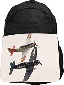 Rikki Knight UKBK Vintage Army Fighter Planes Tech BackPack - Padded for Laptops & Tablets Ideal for School or College Bag BackPack