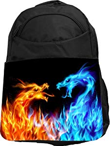 Rikki Knight UKBK Fire Lion Tech BackPack - Padded for Laptops & Tablets Ideal for School or College Bag BackPack