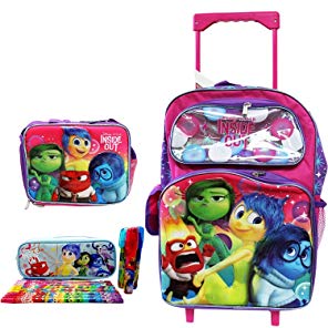 Disney Pixar Inside Out Back To School 18p Economic Set -Roller Backpack