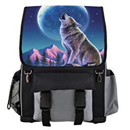 Wolf Moon Howl School Backpack for Boys, Girls, Kids